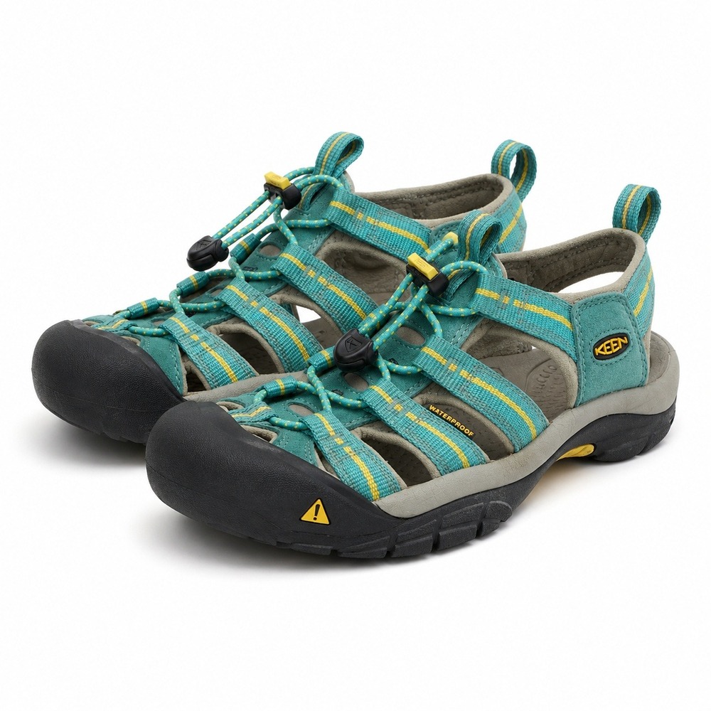 KEEN Newport H2 Sandals Womens 6 Teal Waterproof Hiking Sport Water Shoe Beach